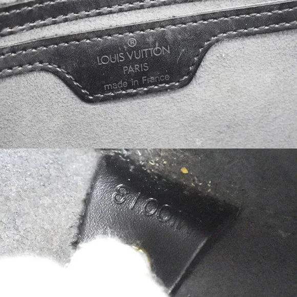 Vintage LOUIS VUITTON Soufflot Hand Bag Epi Leather Black Gold France - Picture 9 of 10